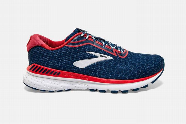 Brooks Adrenaline GTS 20 Road Running Shoes - Men's - Red/White (63587-ITWB)